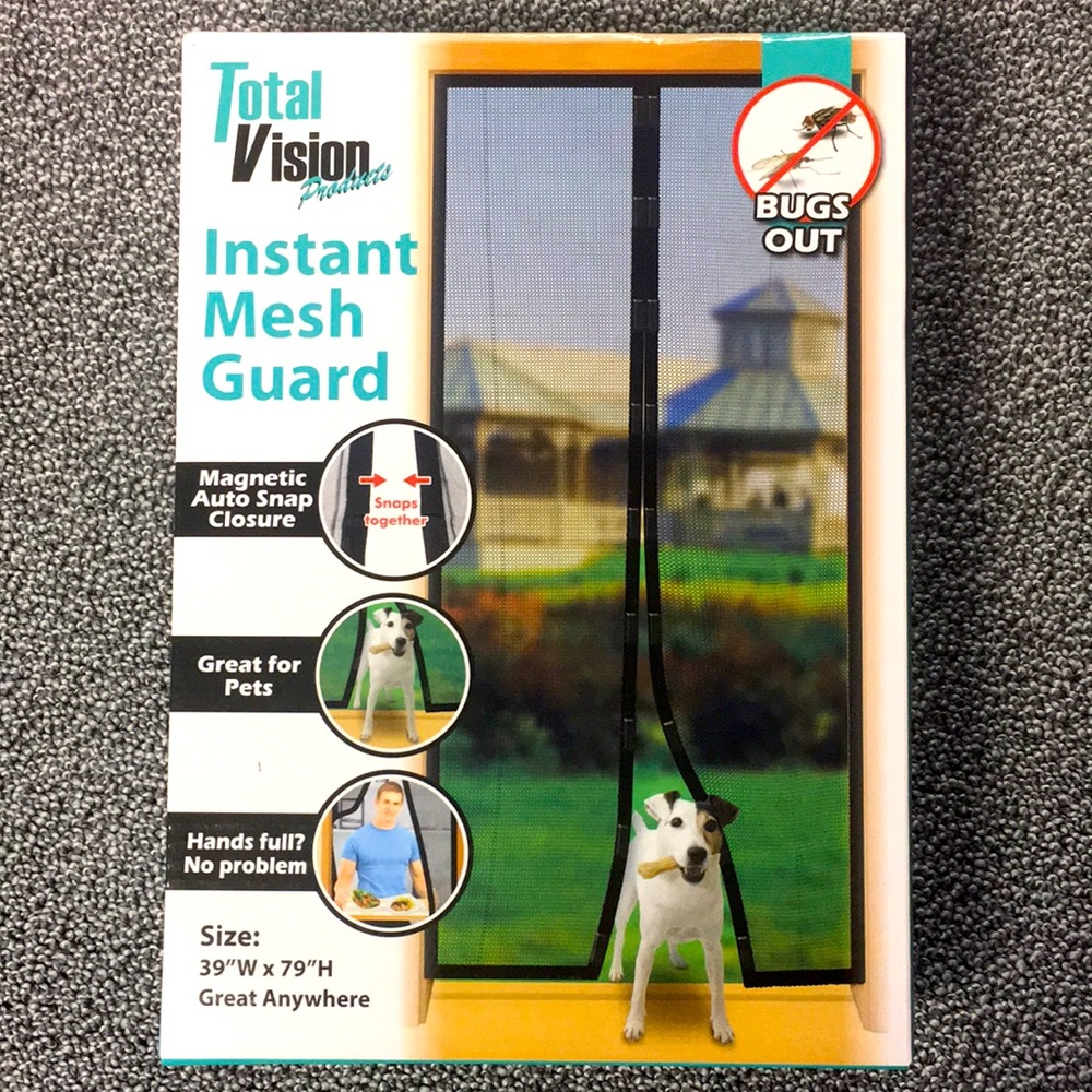 Total Vision Instant Mesh Guard Magnetic Auto Snap Closure